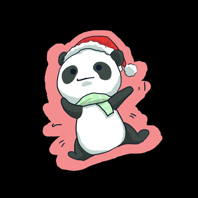 Panda bear Christmas