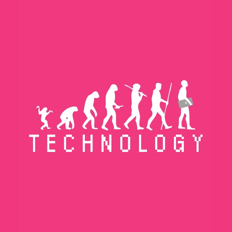 Evolution Technologie Laptop PC Console Geschenk