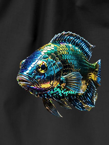 fish,sequins,metallic,gold