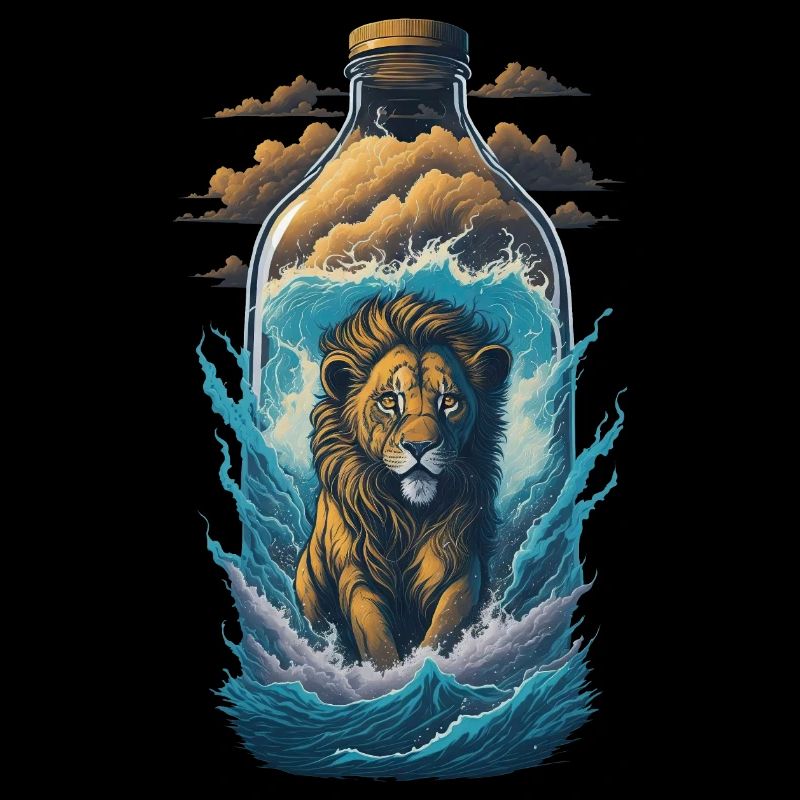 Löwe Flasche