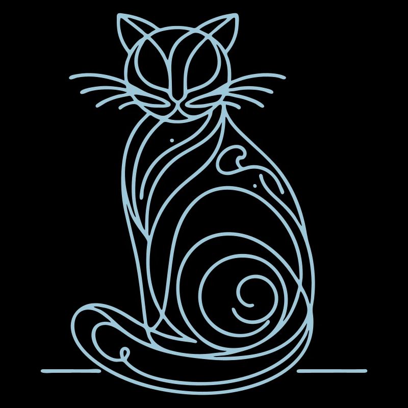 Cat line art