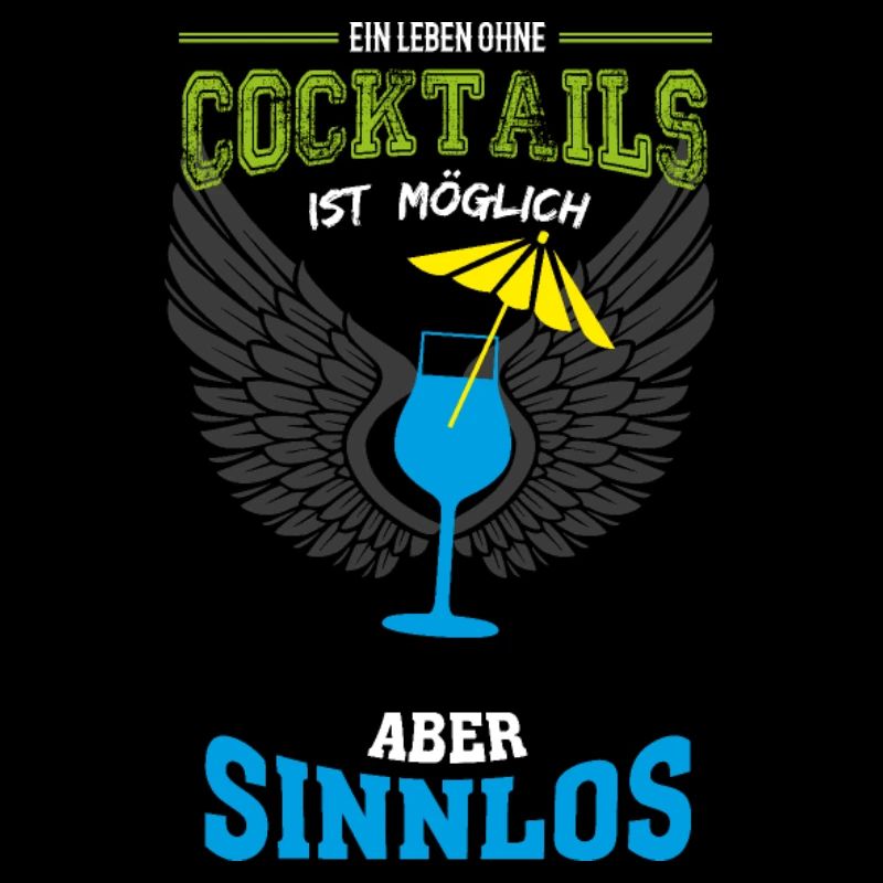 Cocktail mit Schirm Leben sinnlos - Geschenk