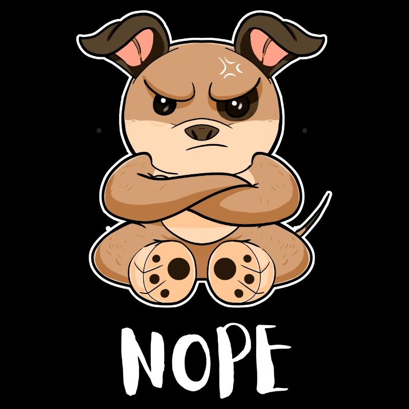 Nope Funny Lazy Dog