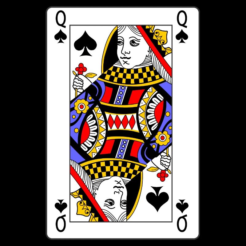 Spielkarten-Pik-Dame