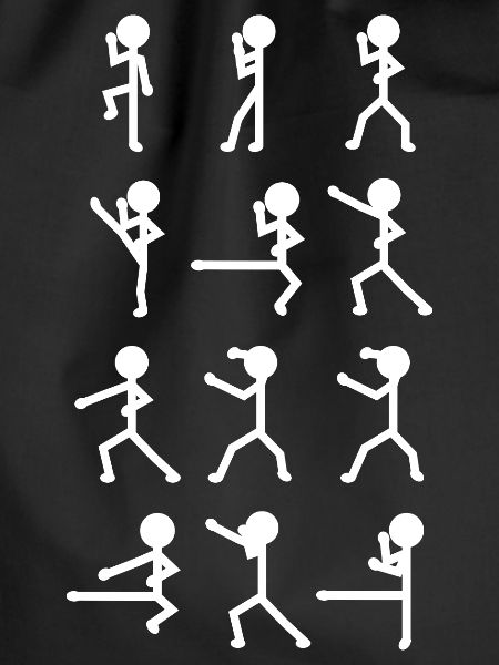 Karate Stick Figures