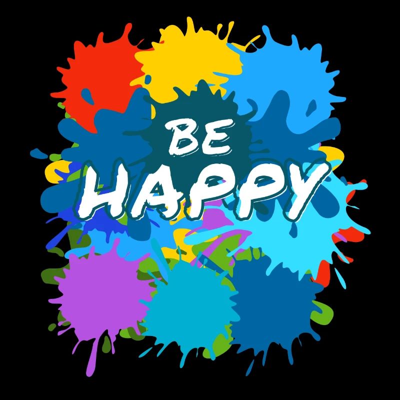 BE HAPPY colorful design