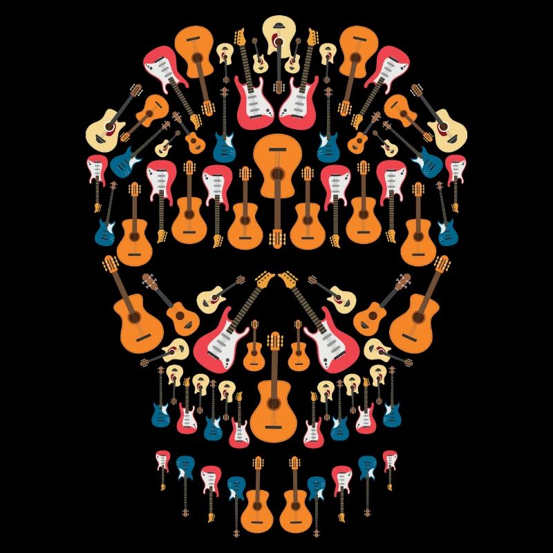 Guitares crâne | Guitariste d'instruments de musique