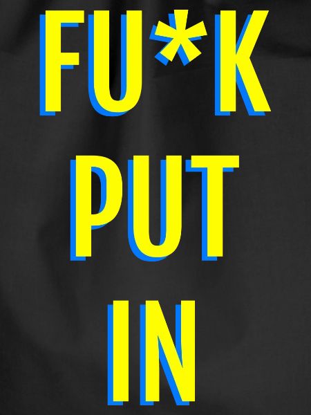 Provocative neon text graphics