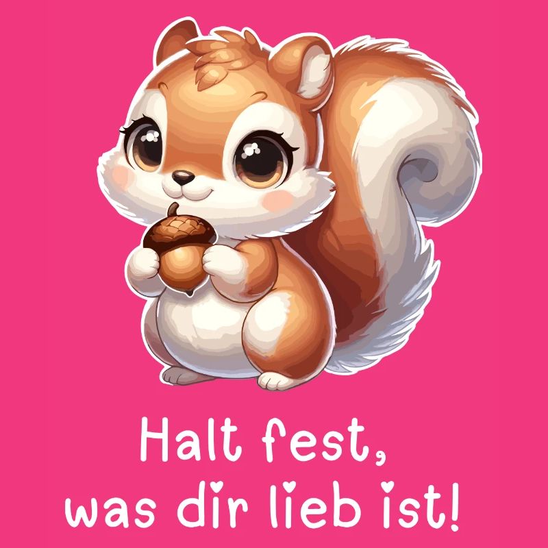Süßes Eichhörnchen mit einer Nuss in den Händen