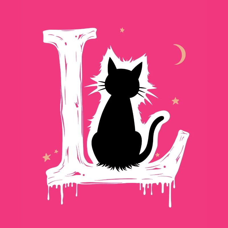 Buchstabe L mit Katze