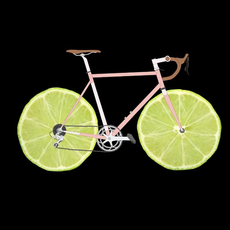 Rennrad mit Fruchträdern