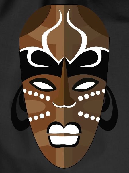 Mask African man.brights