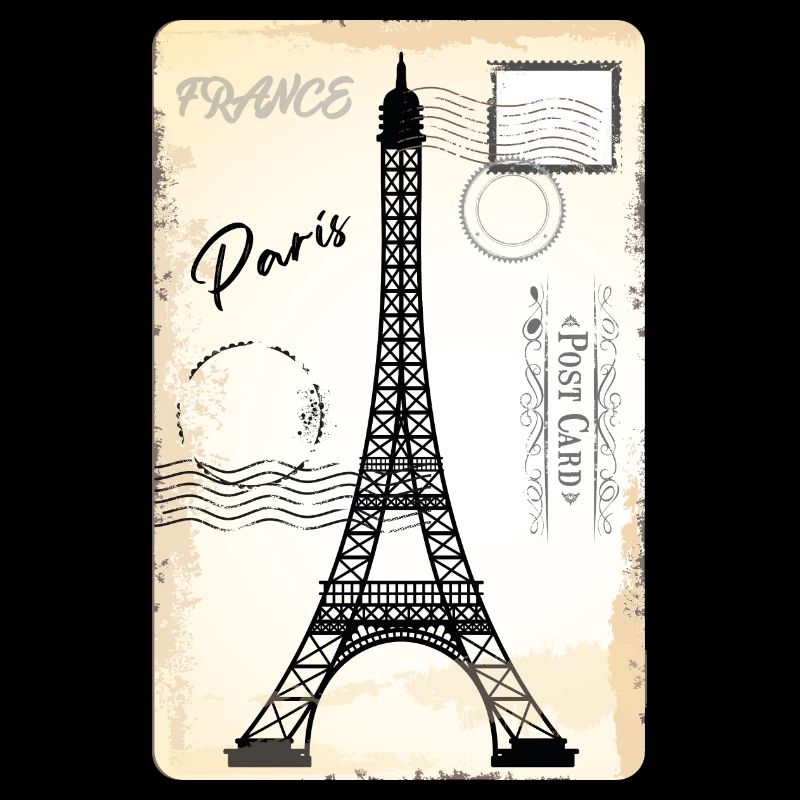 carte postale vintage de Paris