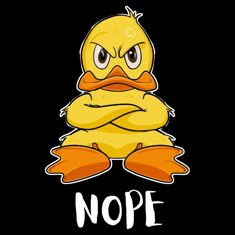 Nope Funny Lazy Duck