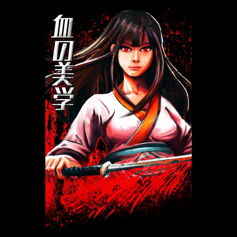 Samurai Kriegerin blutig