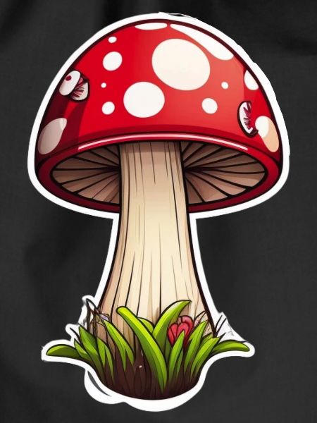 Funny cartoon mushroom