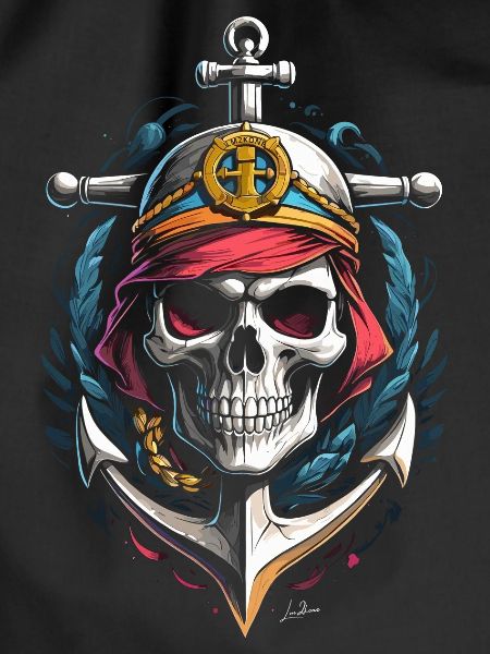 Navy Anchor Skull
