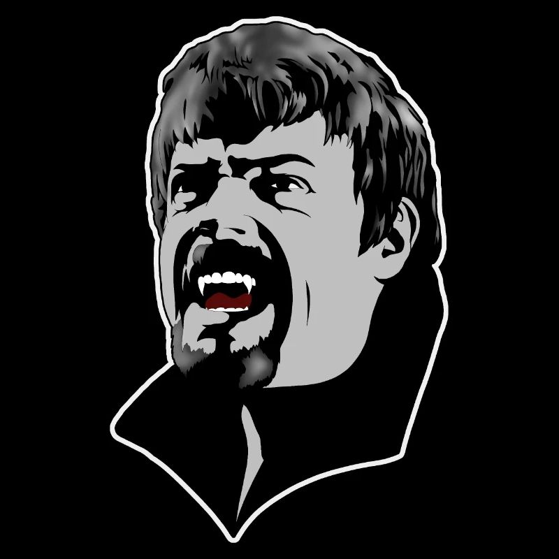 A hungry vampire man - white