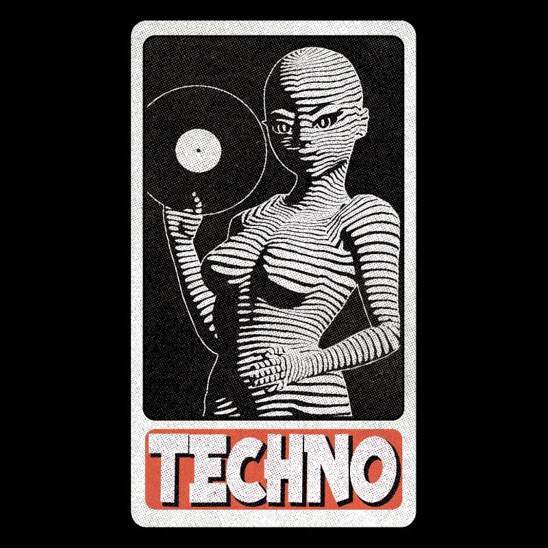 Jeune DJ avec un disque à la main.