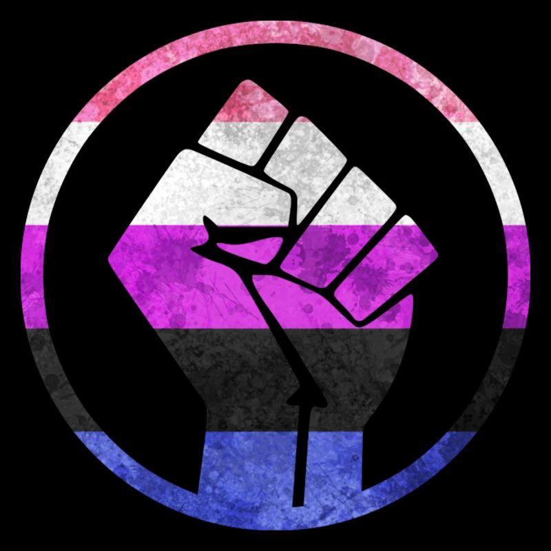 Fist Flag out Genderfluid