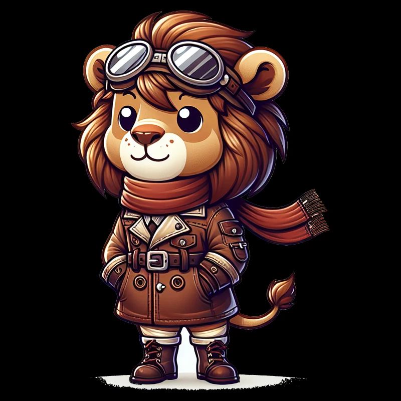 Cute Lion Pilot