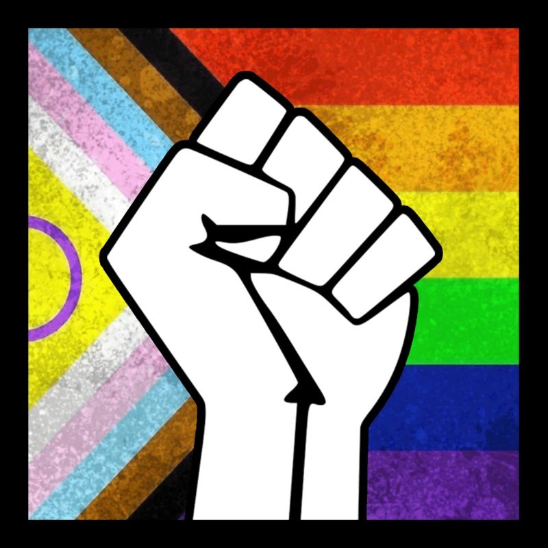 Fierté du progrès Autocollant Fierté Poing