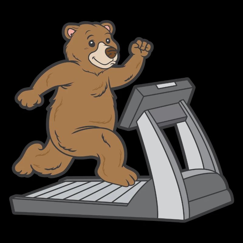 Bear jogging treadmill