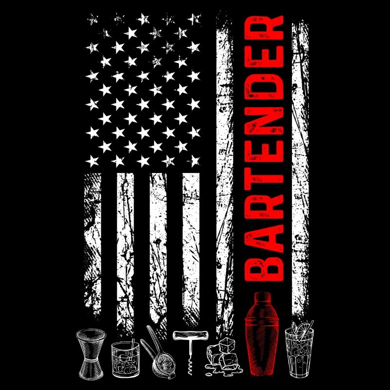 US Flag Bartender - Tapster Bartending Bar Pub