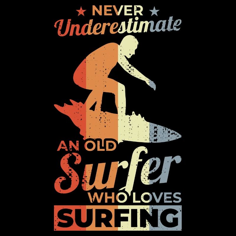 Unterschätze Sie nie einen alten Surfer
