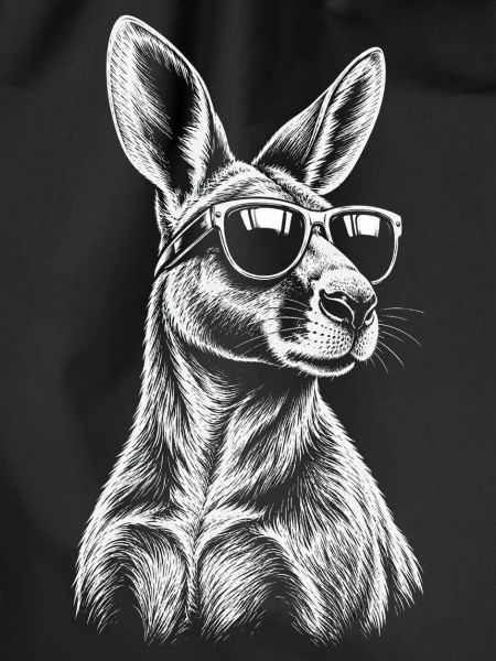 Känguru Skizze mit Sonnenbrille
