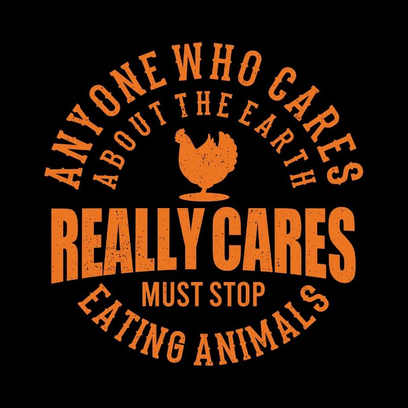 VEGETARIER Gift Animal Protector for Vegan STOP