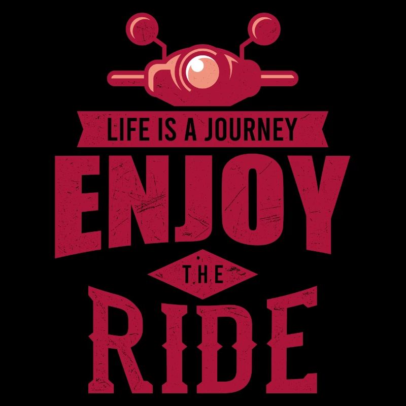 ENJOY THE RIDE Roller Geschenk Moped Rollerfahrer