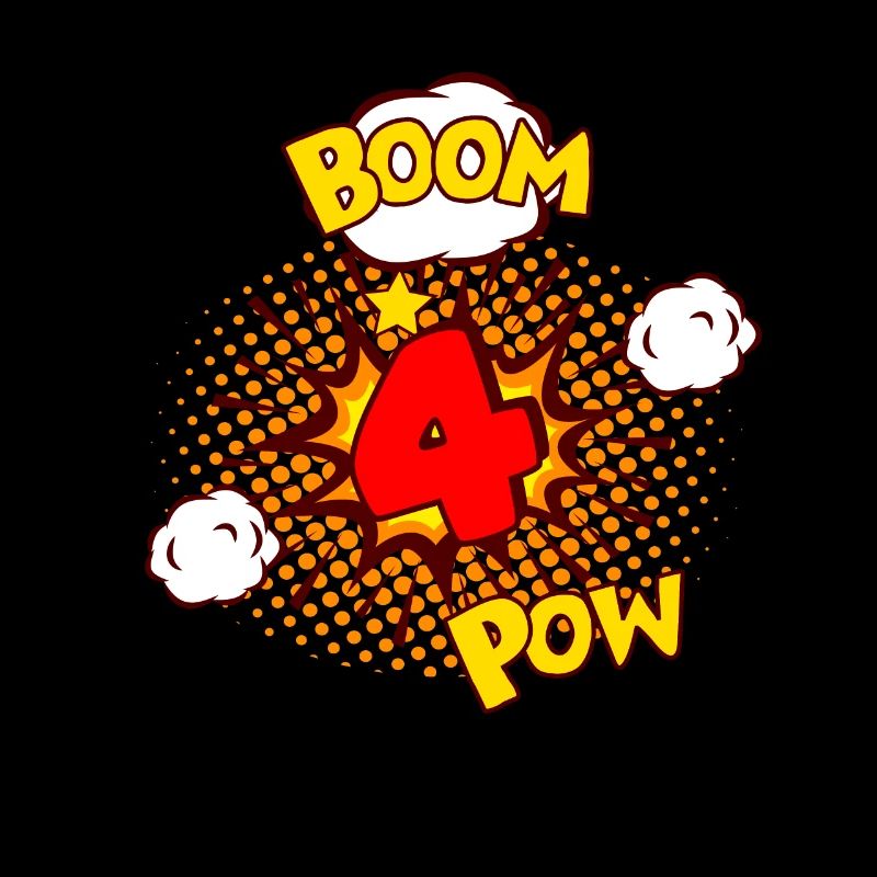 COMIC BIRTHDAY 4 years boy 4 birthday