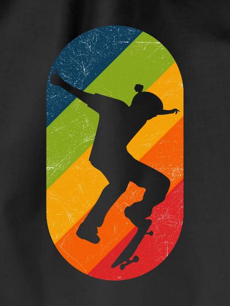 Skateboard Retro Kickflip Distressed