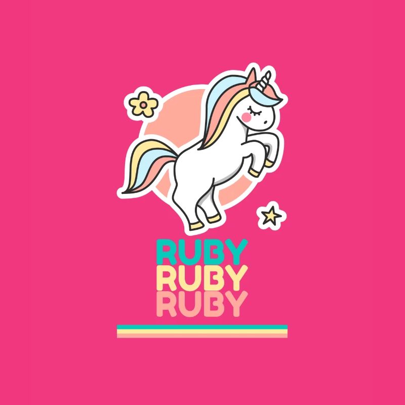 Ruby Prénom Cadeau Douce Licorne