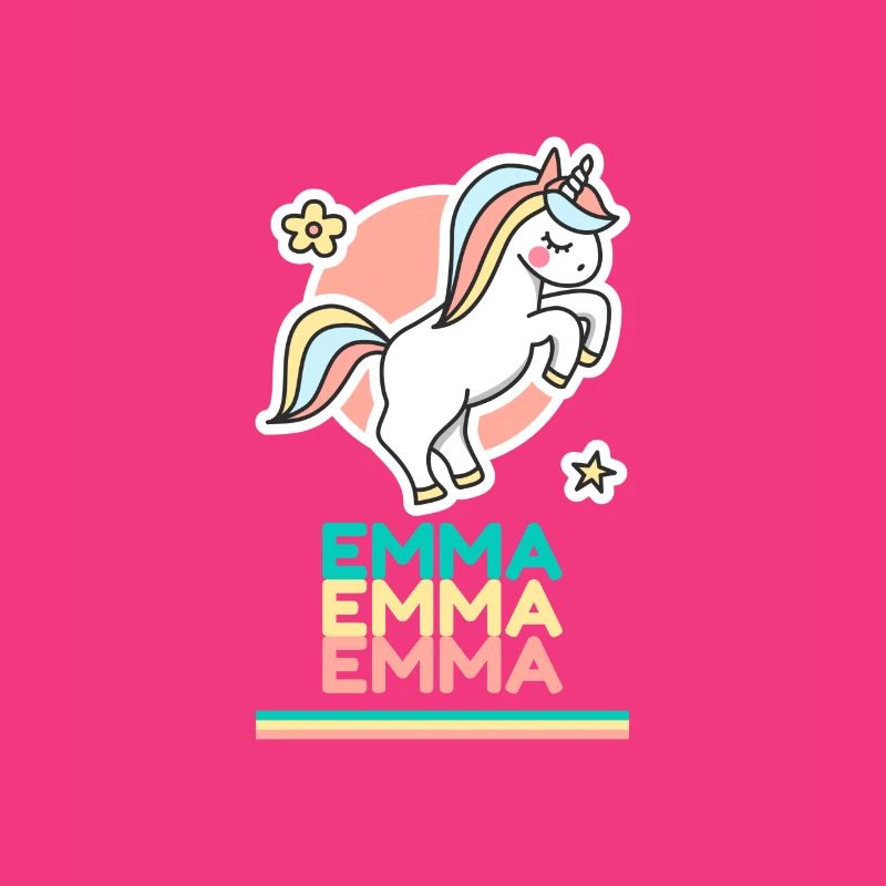 Emma Prénom Cadeau Douce Licorne