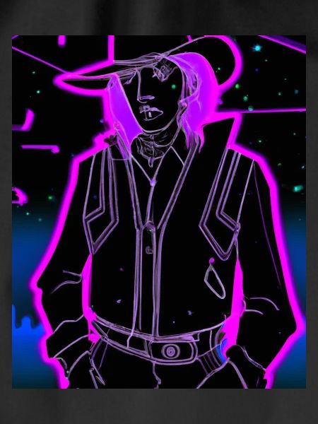 Goth Synthwave Outrun Goth Cowboy