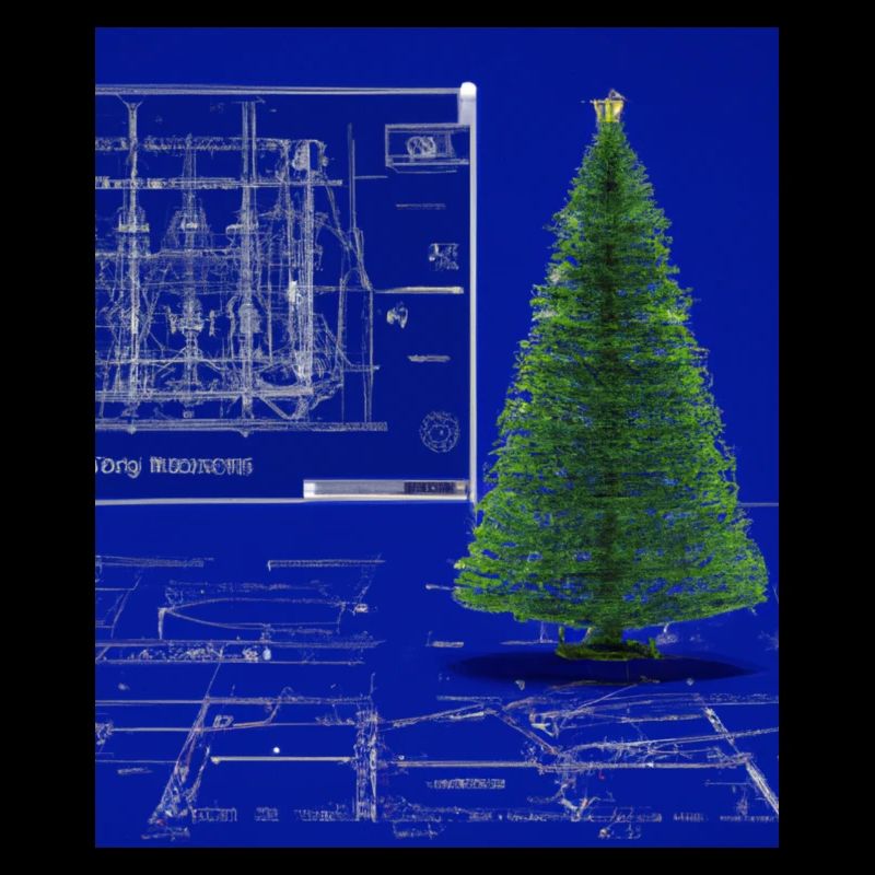 Christmas Christmas Tree Schematic Blueprint