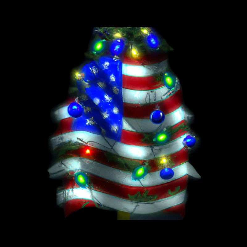 American Christmas Christmas Tree with US