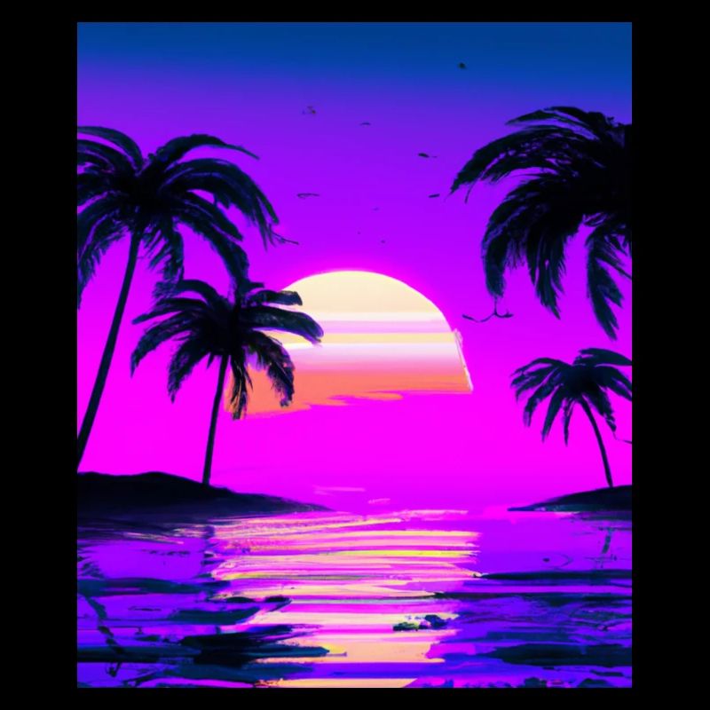 Vaporwave Sun Synthwave Sunset Palms