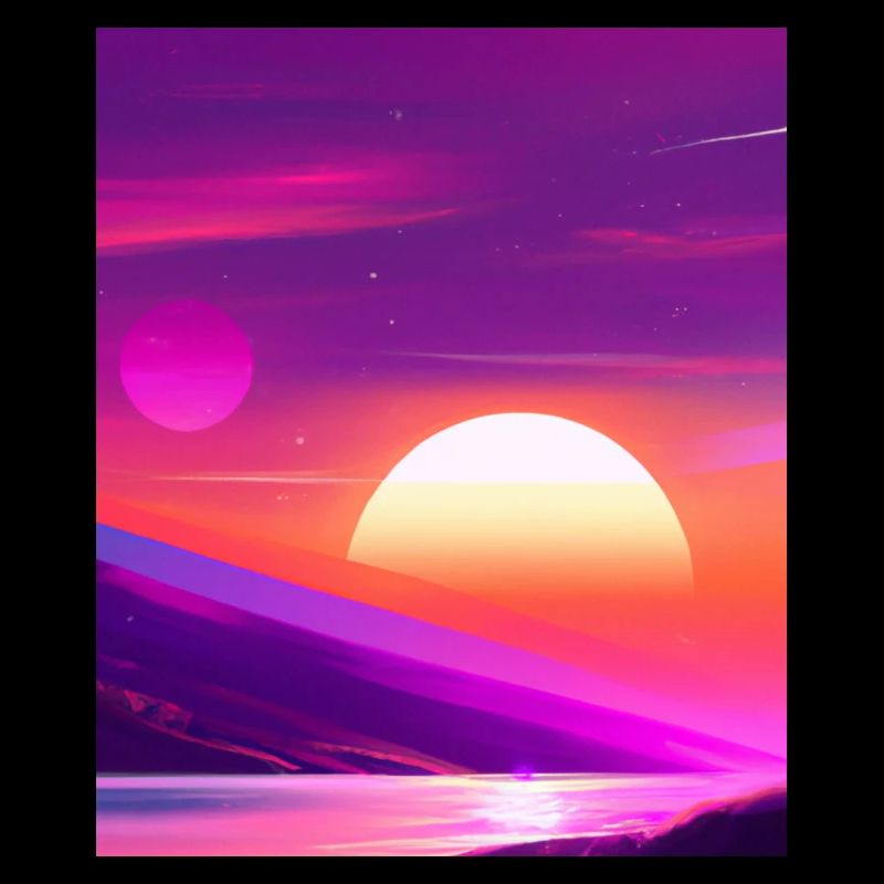 Vaporwave Sun Synthwave Sunset