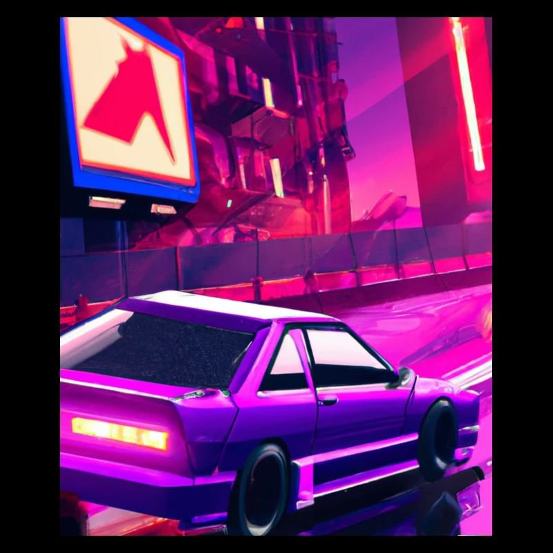 Vaporwave Esthétique Synthwave Car