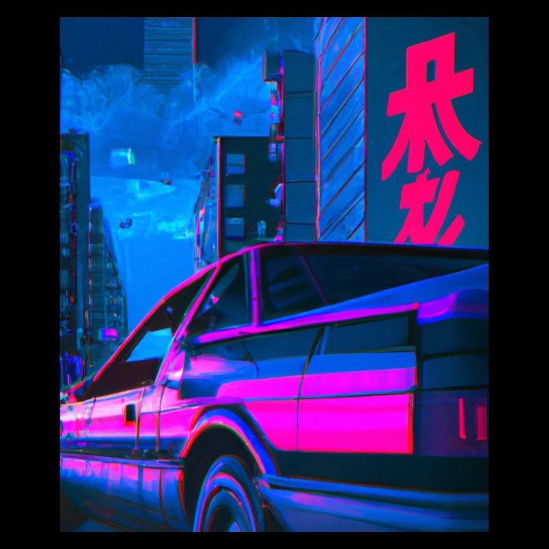 Vaporwave Esthétique Synthwave Car