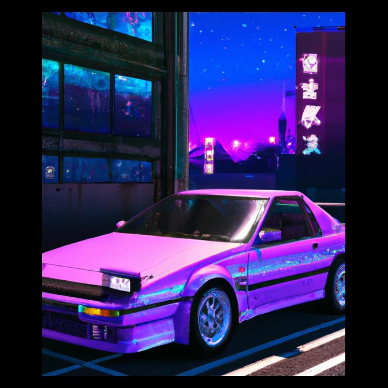 Vaporwave Esthétique Synthwave Car