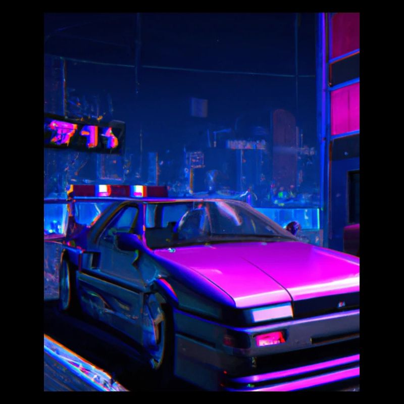 Vaporwave Aesthetic Synthwave Car