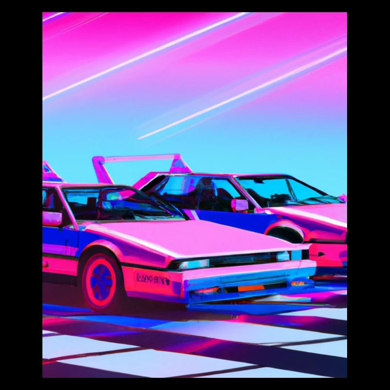 Vaporwave Esthétique Synthwave Car