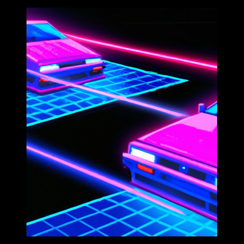 Vaporwave Esthétique Synthwave Car