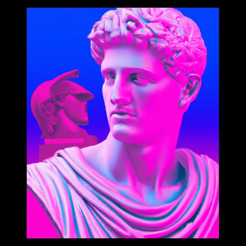 Vaporwave Statue Buste romain