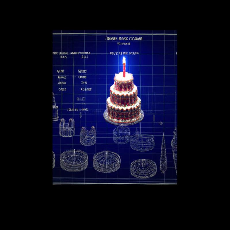 Cake Blueprint Pastry Chef Cake Baking