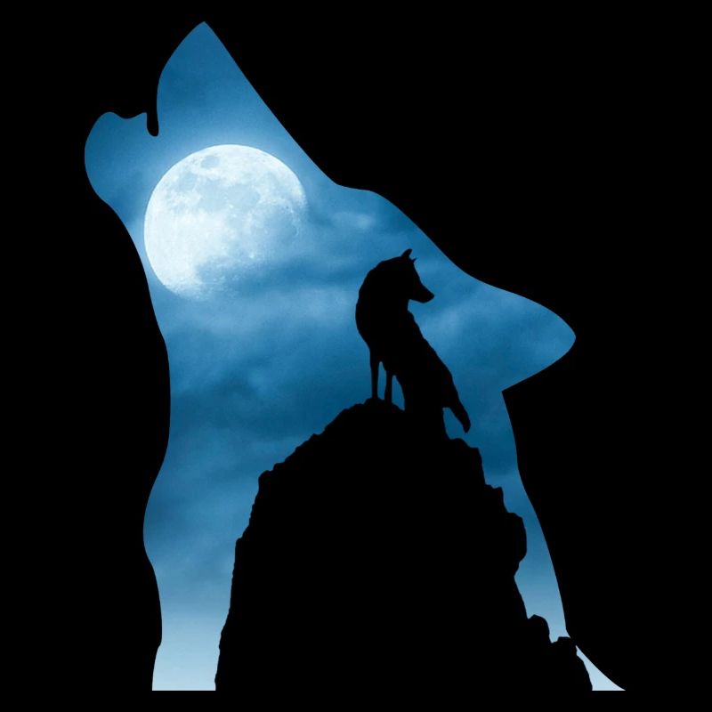 Cooles Wolf T-Shirt, Geschenkidee